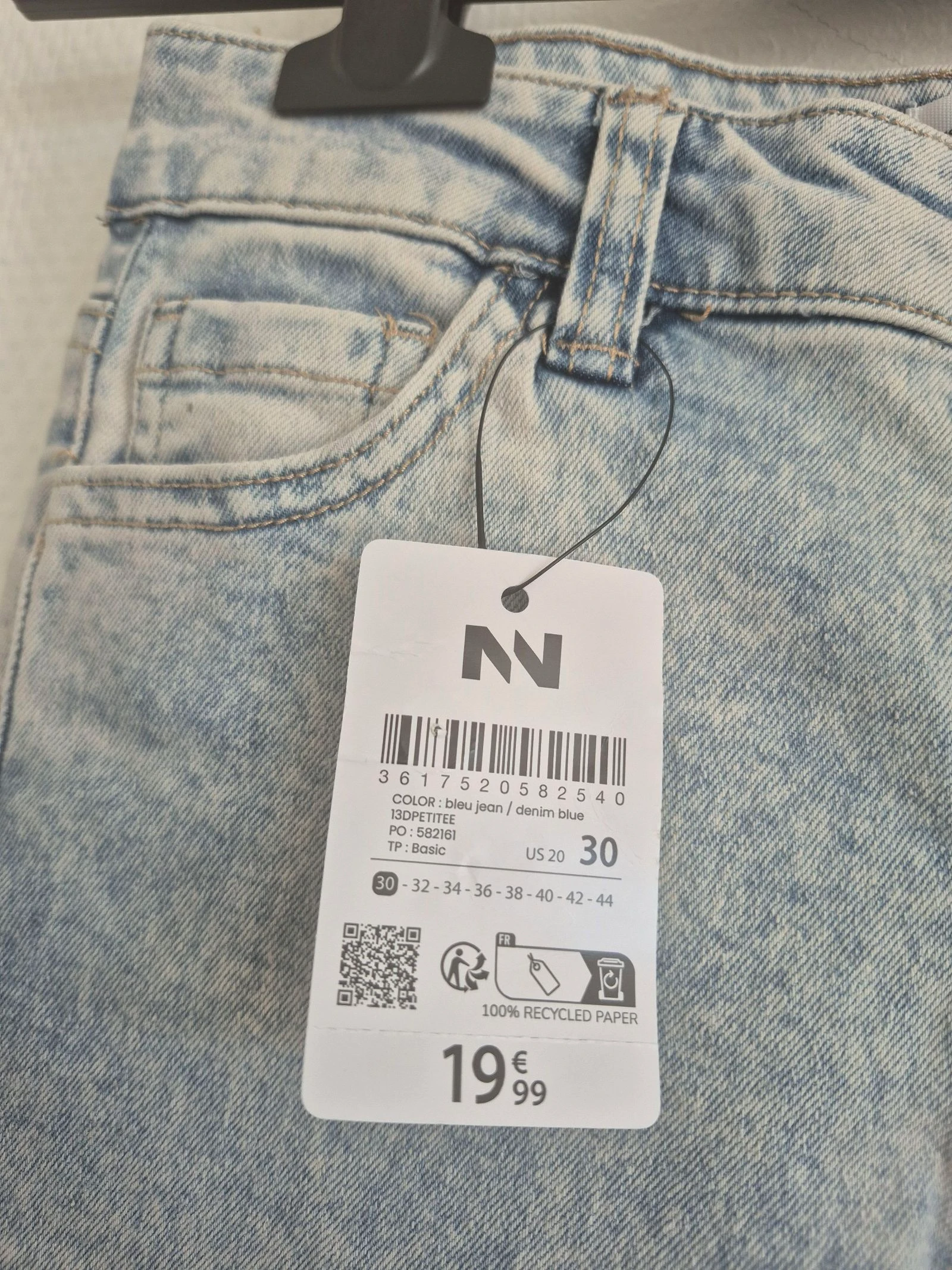 👖 Jennyfer Women's Jean – Size 30 – Light Blue – New with Tag – photo 4